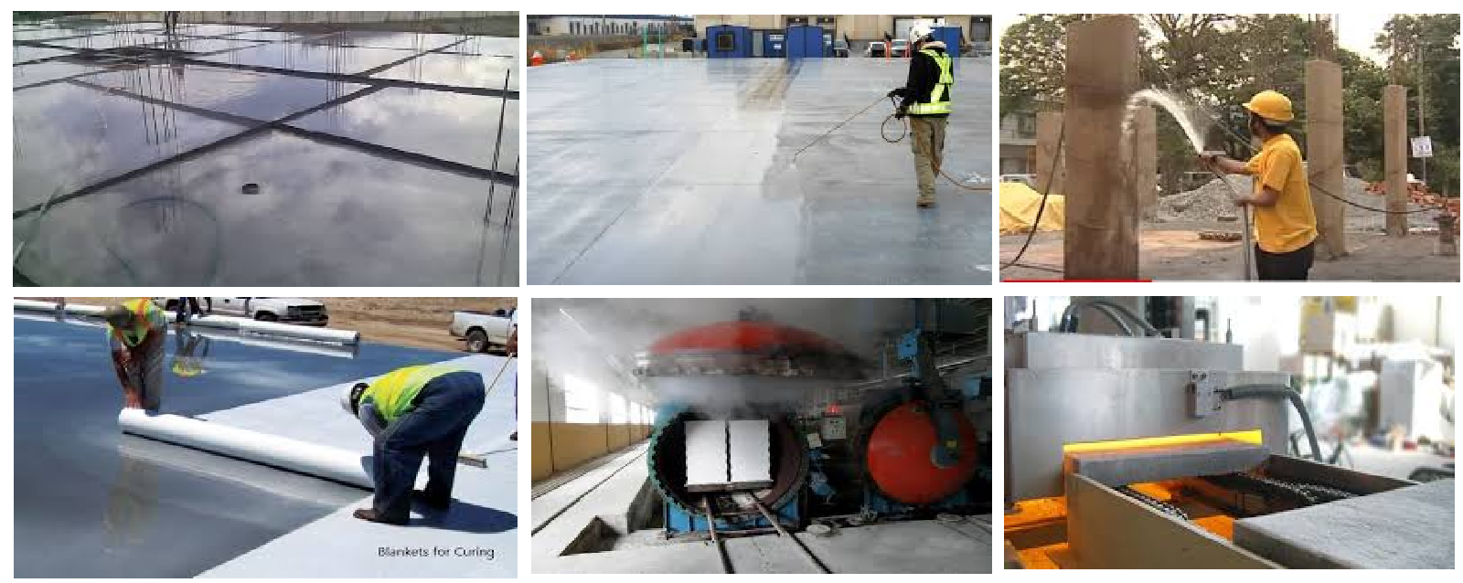 Different methods of concrete curing